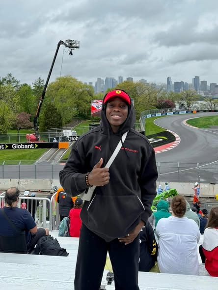 1000 Hills Chef School graduate Winner Shanuel Zimba at the Formula One Grand Prix in Montreal, Canada